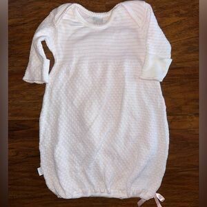 Sweet Striped Light Pink & White Infant Gown